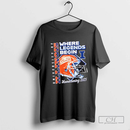 2025 University Illinois Homecoming Where Legends Begin Tank Top