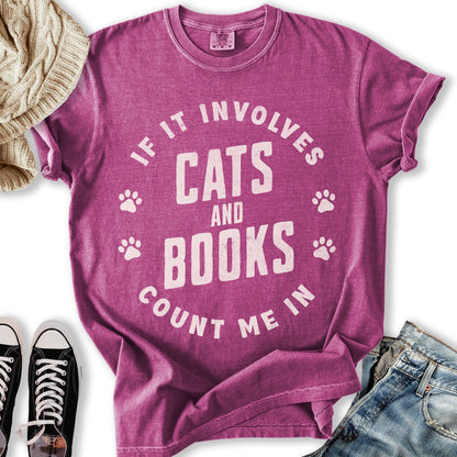 Involves Cats Books T Tee Unique Outfit