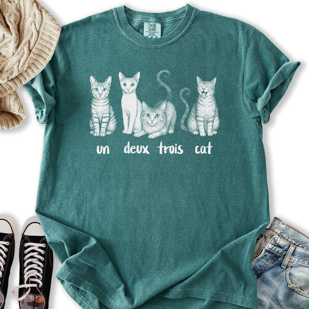 Un Deus Trois Cat T Tank Top Retro Look