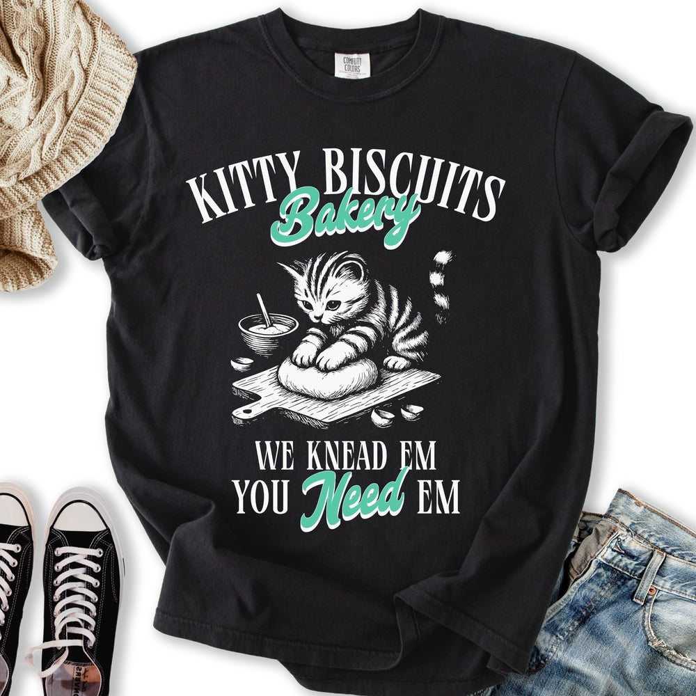 Kitty Biscuits Bakery T Tee Vintage Look