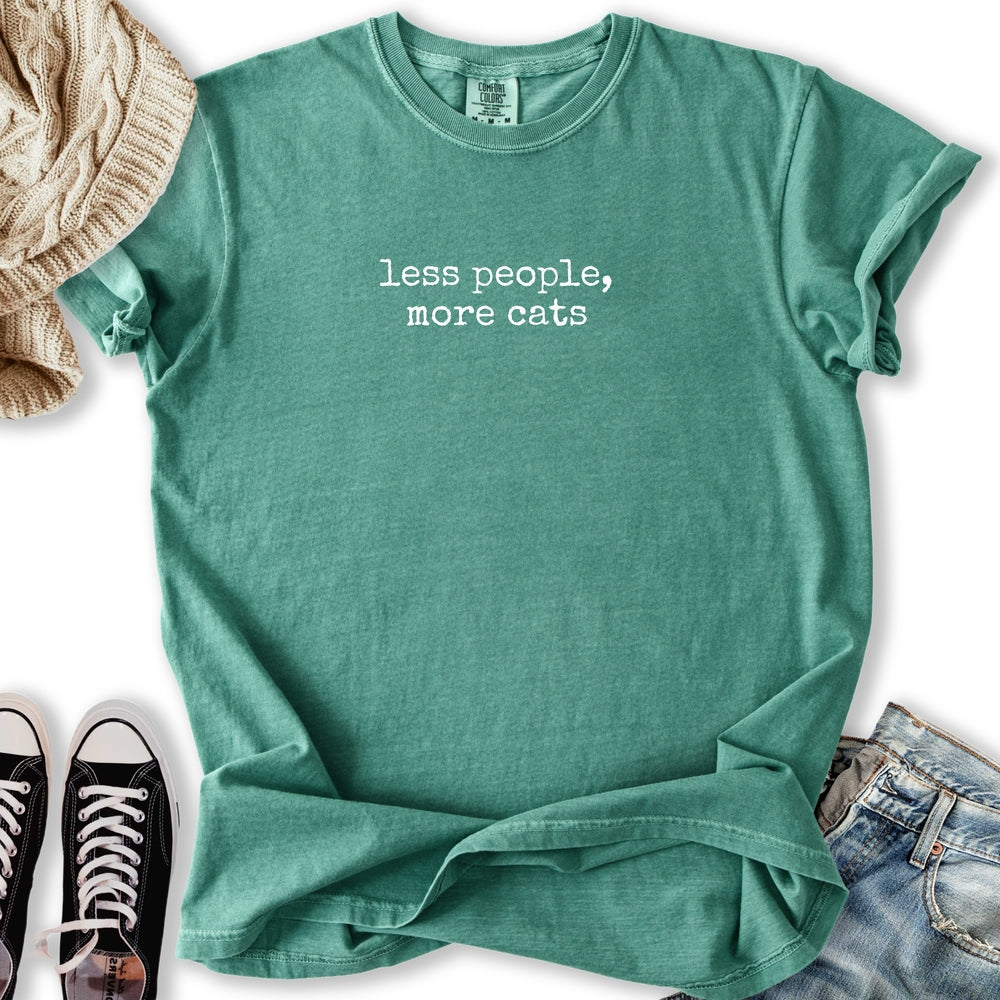 Less People More Cats T Shirt Designer Style