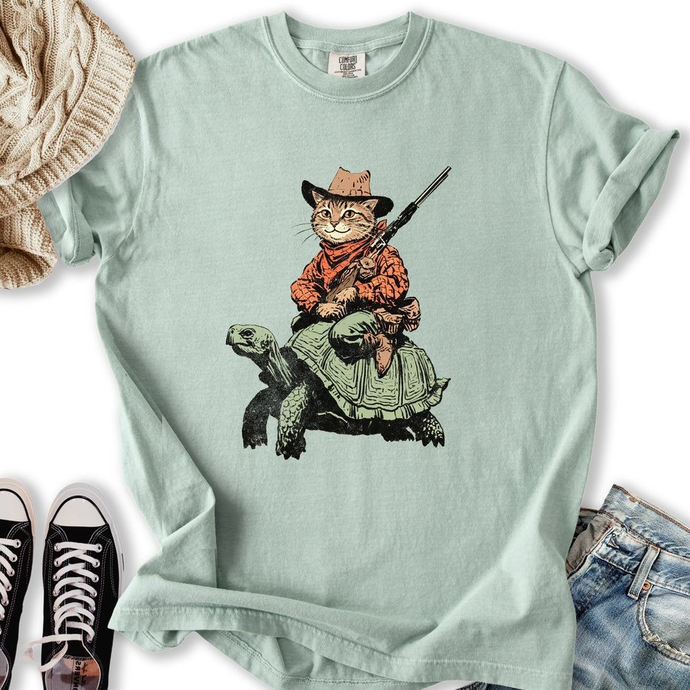 Cowboy Cat Rider T TShirt Trendy Fashion