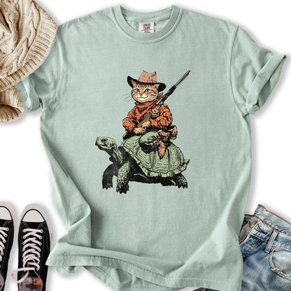 Cowboy Cat Rider T TShirt Trendy Fashion