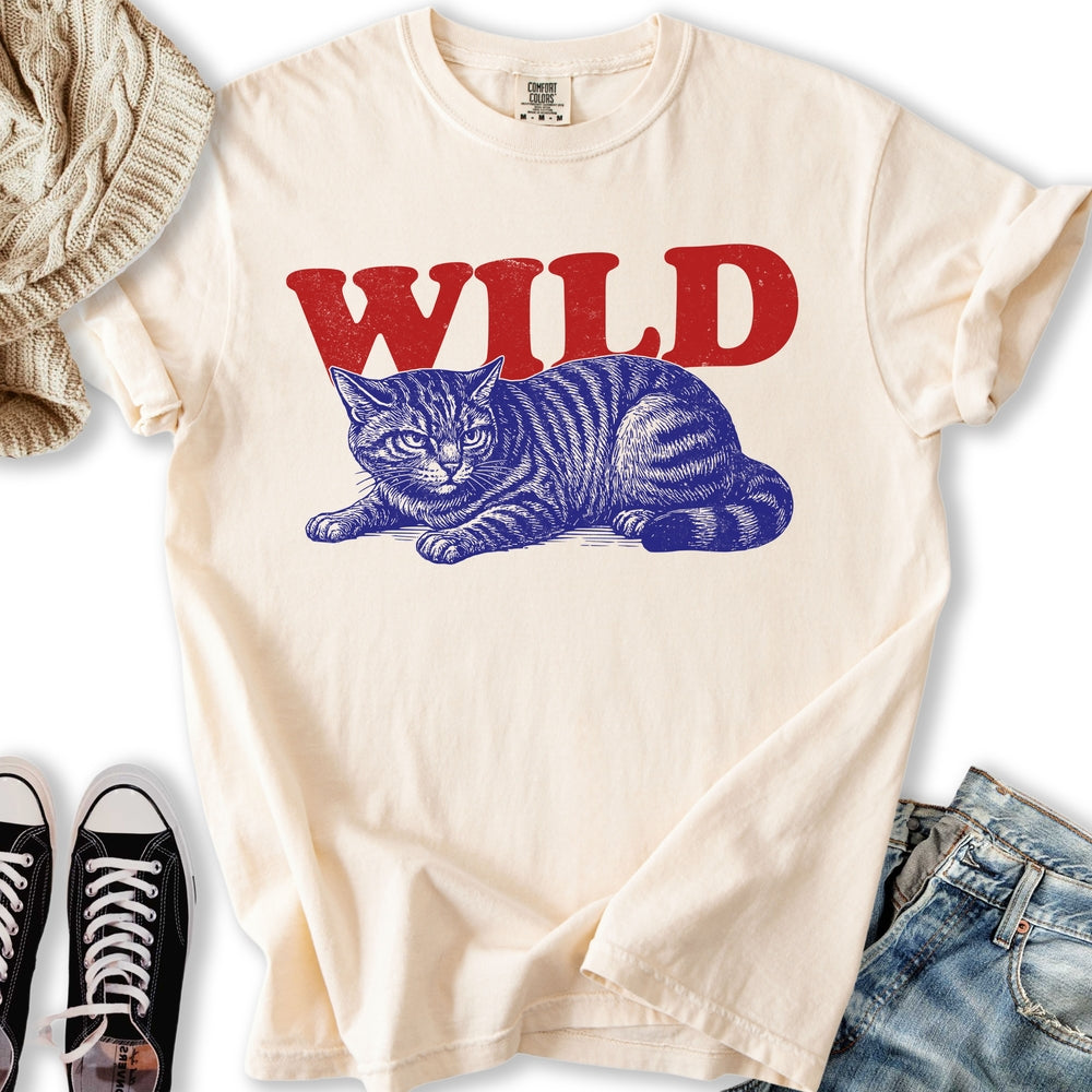 Wild Cat T Tank Top Retro Design
