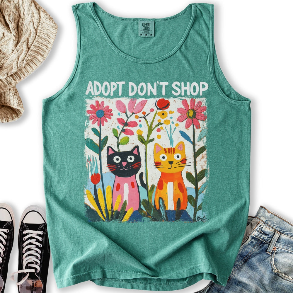 Adopt Don T Shop Tank Tank Top Trendy Art