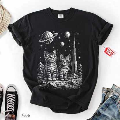 Cats Space T Long Sleeve Unique Fashion