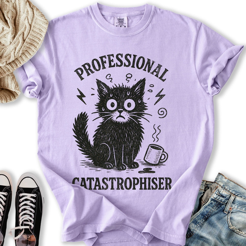 Professional Catastrophizer T Tee Retro Art