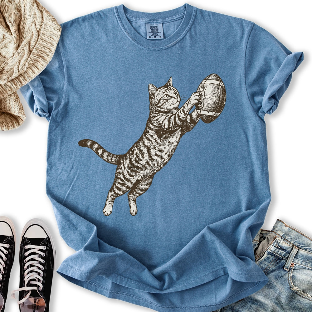Football Tabby Cat T Tee Designer Merch