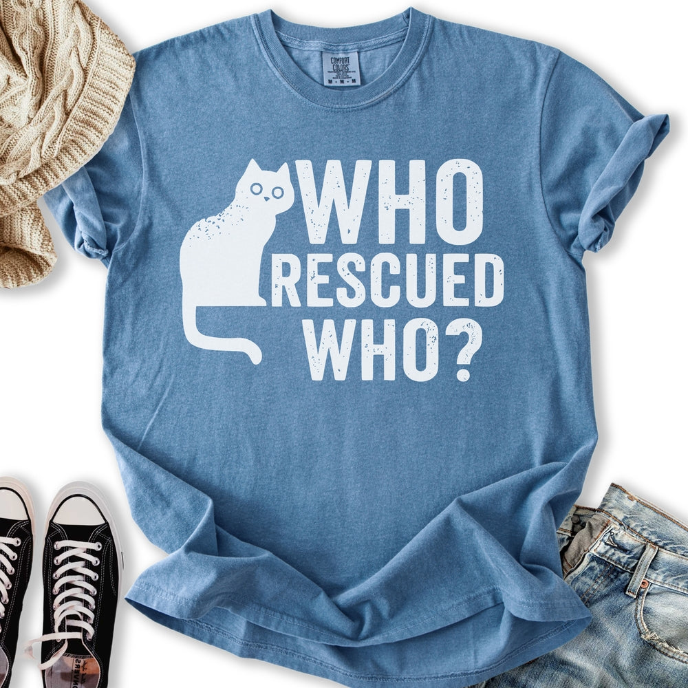 Who Rescued Who T Tank Top Authentic Collection