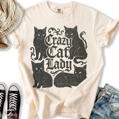 Crazy Black Cat Lady T Hoodie Classic Art