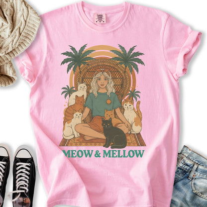 Meow And Mellow Cat T Tank Top Modern Outfit