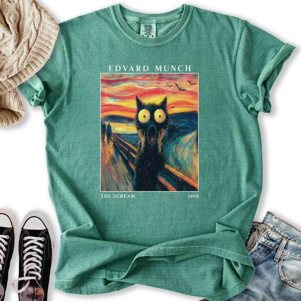 Scream Cat T TShirt Elegant Art