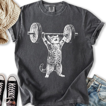 Weight Lifter Cat T Tank Top Elegant Collection