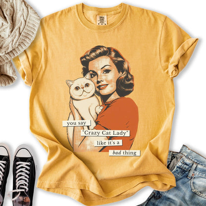 Exotic Cat Lady T Shirt Vintage Apparel