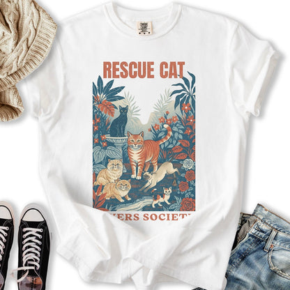 Rescue Cat Lovers Society T TShirt Designer Gift