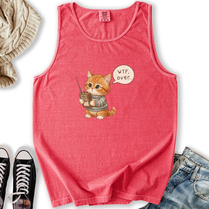 Wtf Over Tank Hoodie Retro Look
