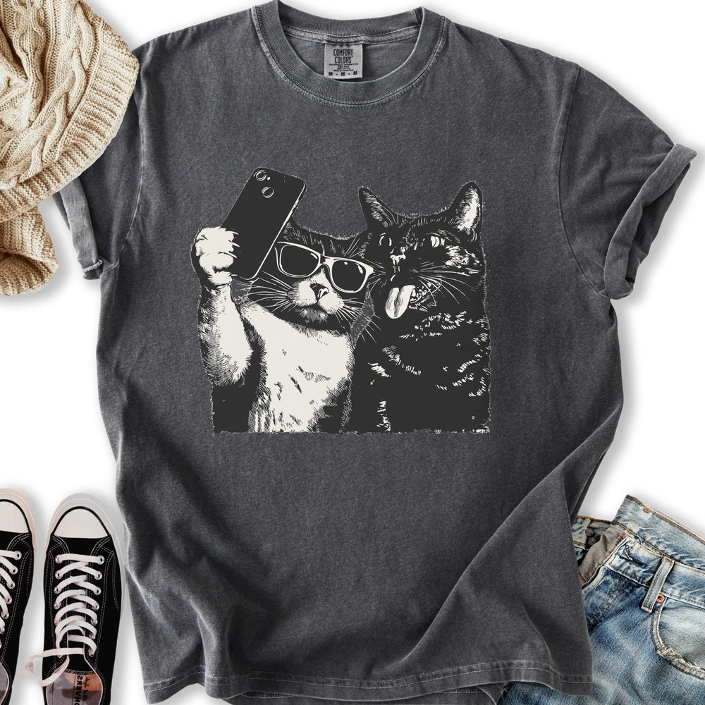 Cat Selfie T Shirt Modern Outfit