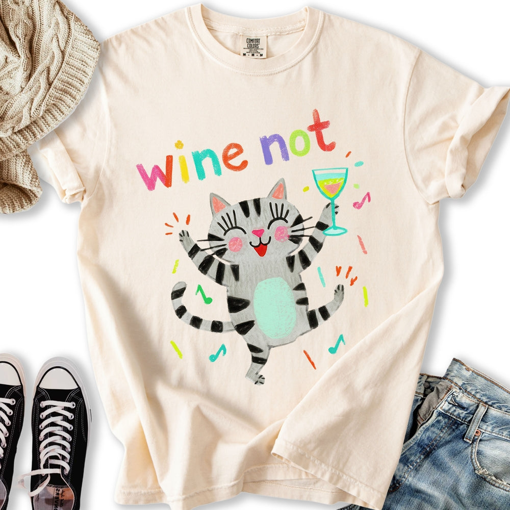 Wine Not Crayon T Sweatshirt Classic Design