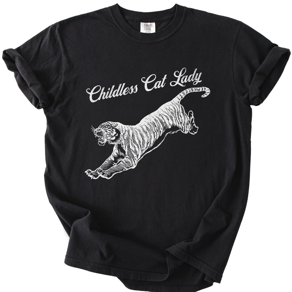 Childless Cat Lady Tiger T TShirt Elegant Outfit