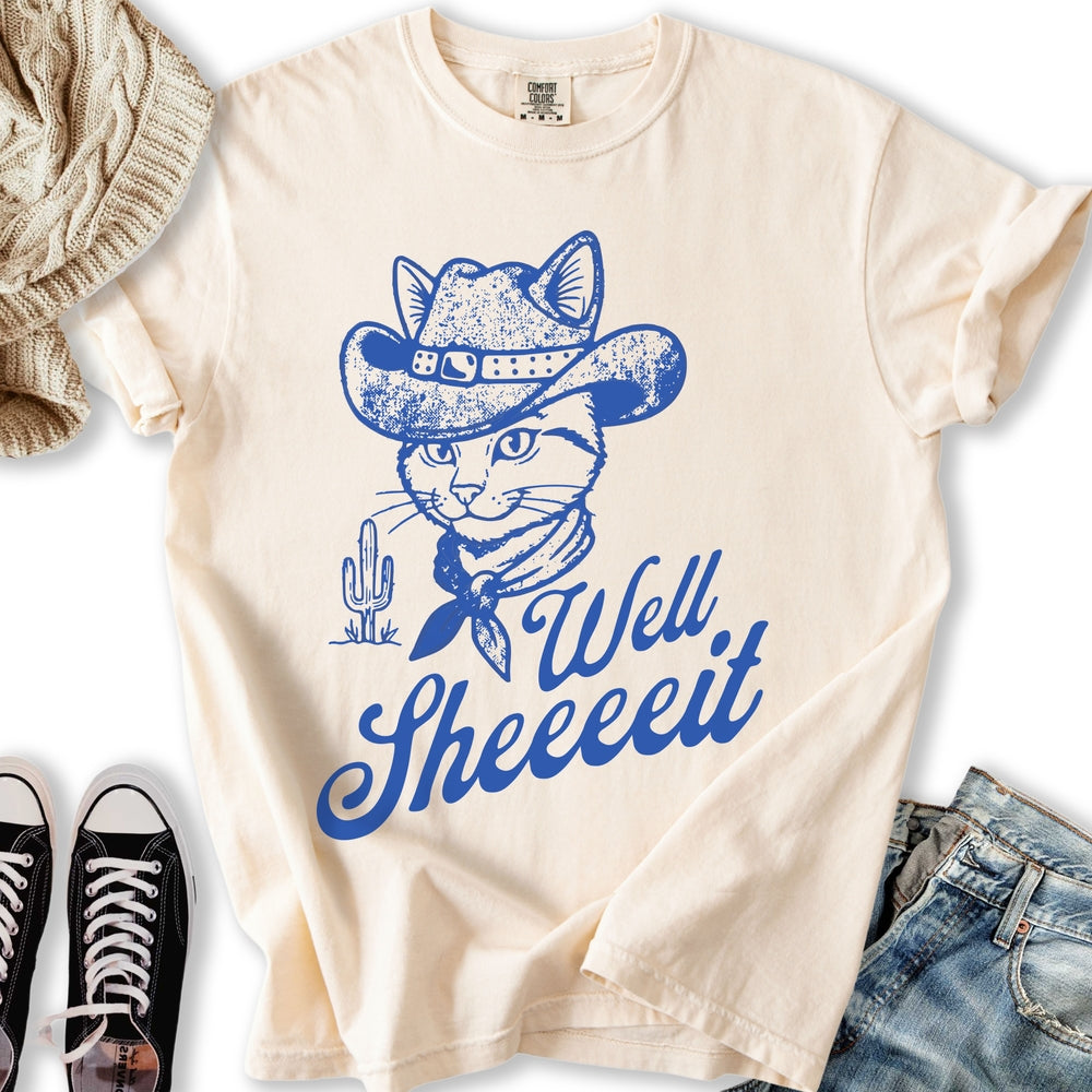 Sheeeeit Cat T Tee Retro Merch