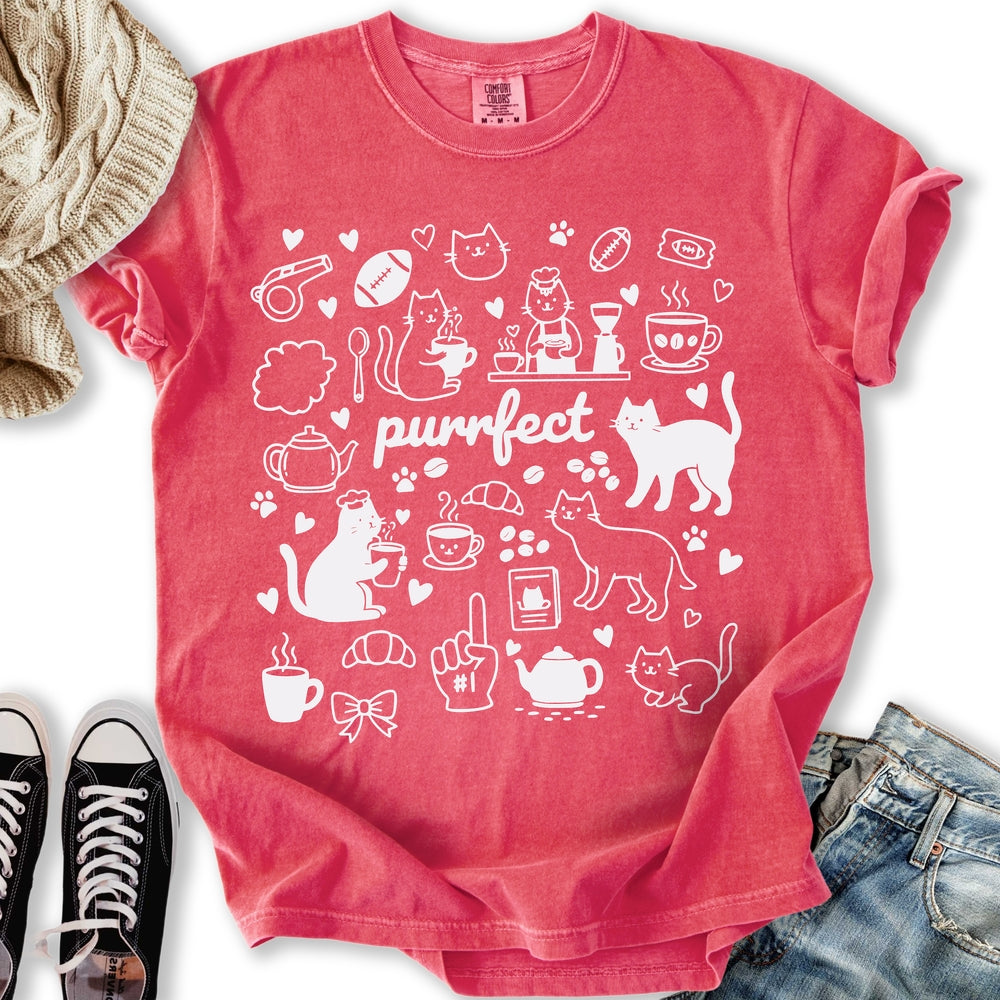 Puurfect Cat Doodle T Tank Top Modern Style