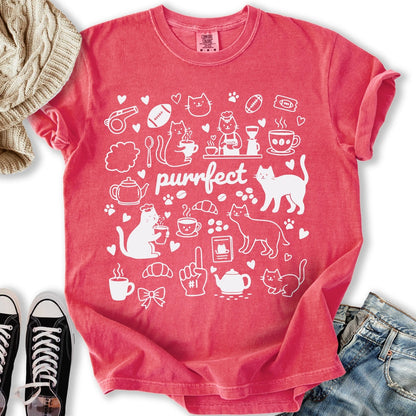 Puurfect Cat Doodle T Tank Top Modern Style