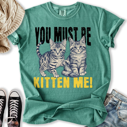Kitten Me Yellow T Sweatshirt Designer Style