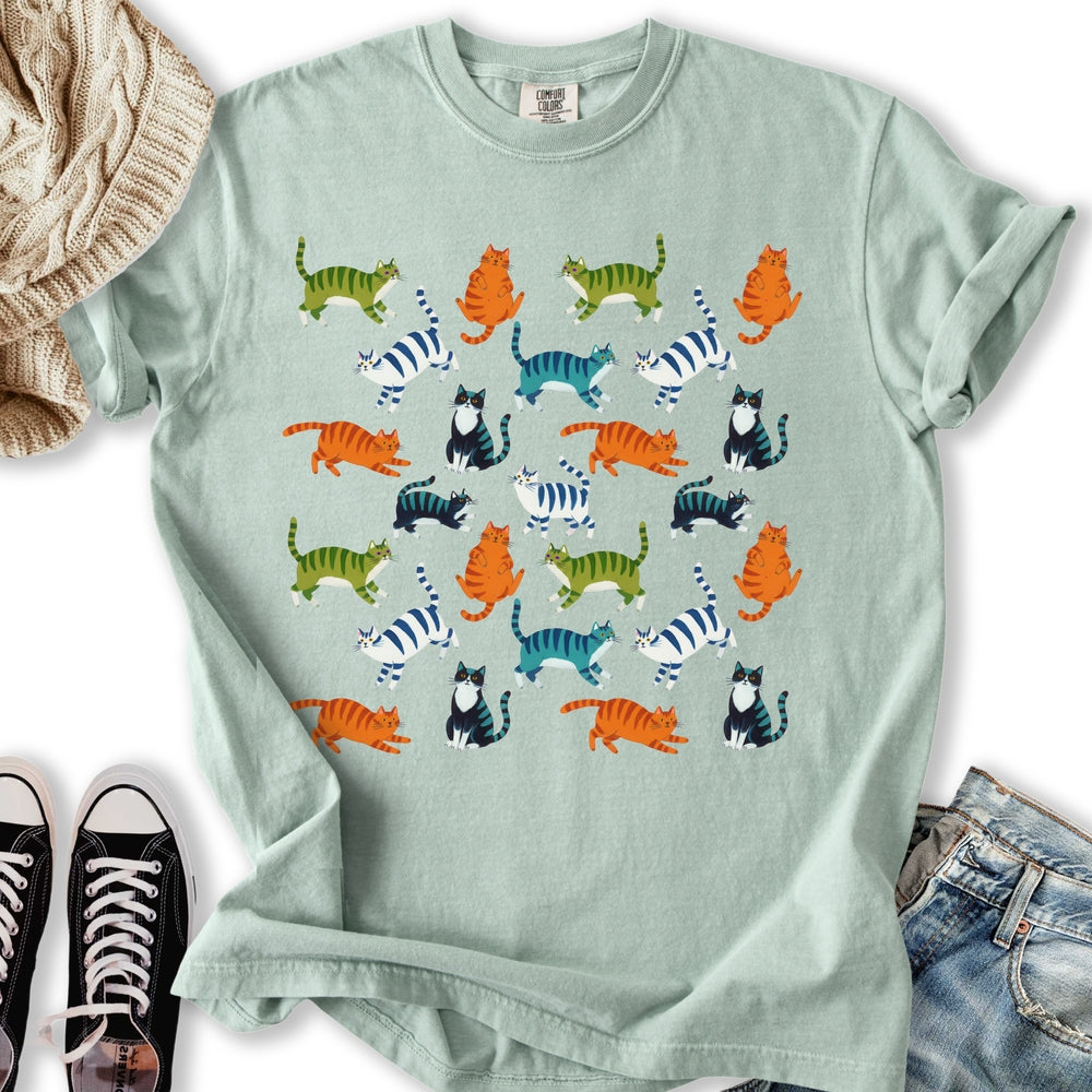 Cat Soup T Shirt Retro Look