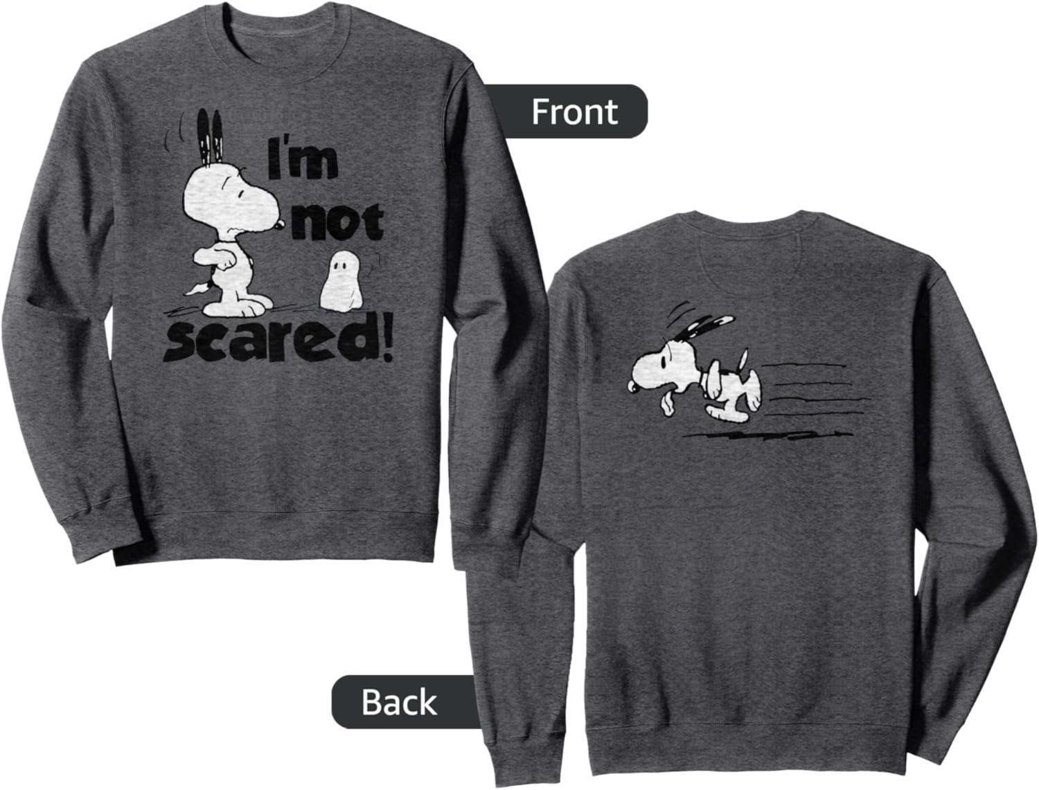 Peanuts Halloween Snoopy I'm Not Scared Sweatshirt
