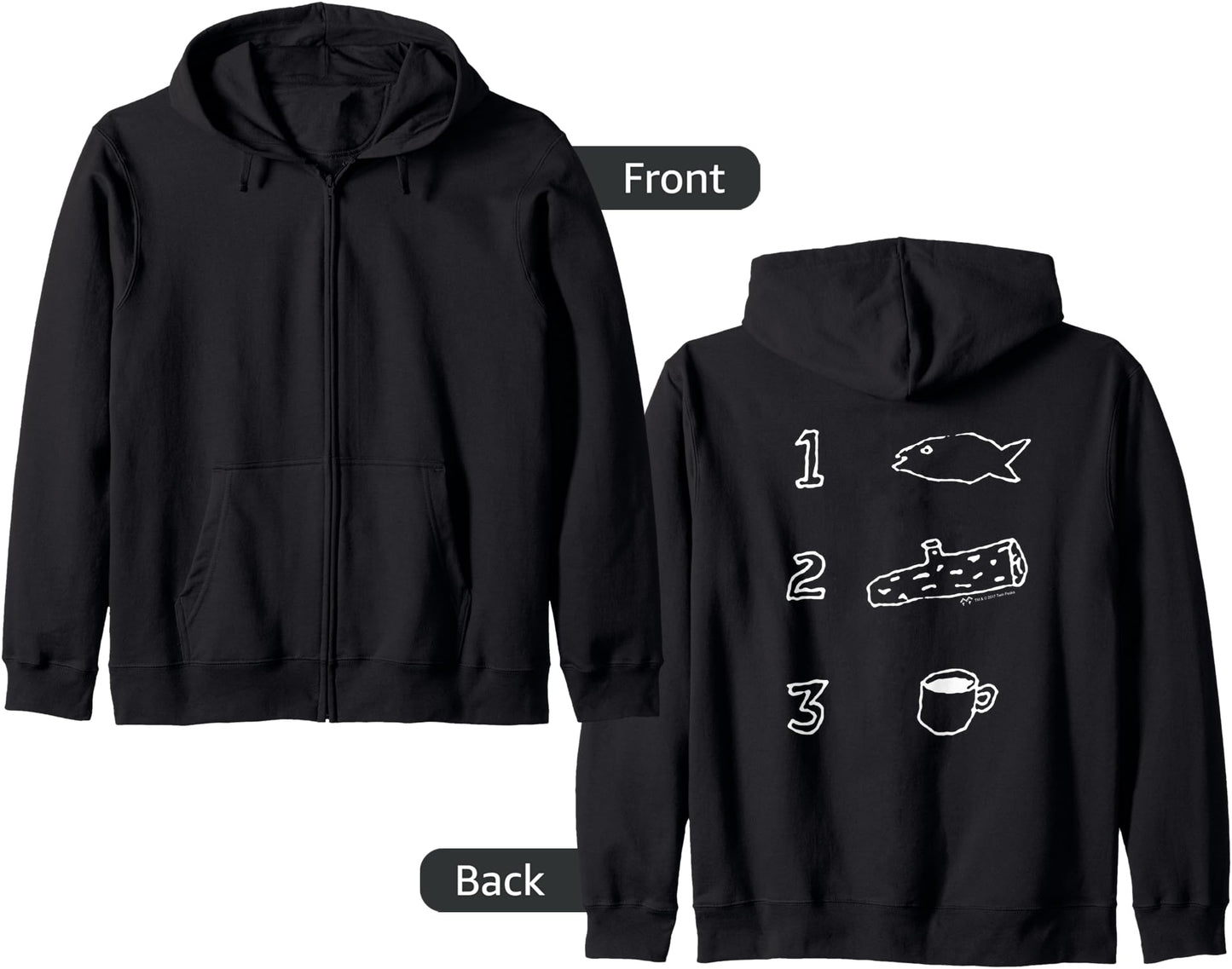 Twin Peaks Coffee Log Fish Zip Hoodie