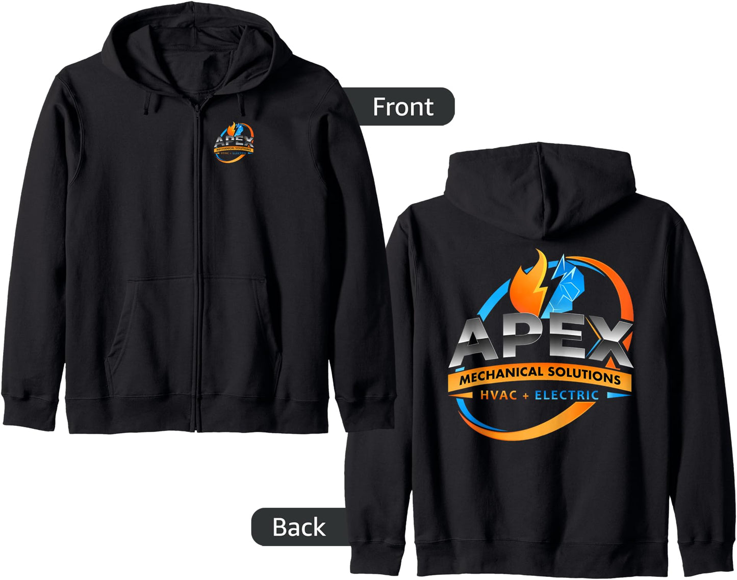 HVAC and ELECTRIC Zip Hoodie