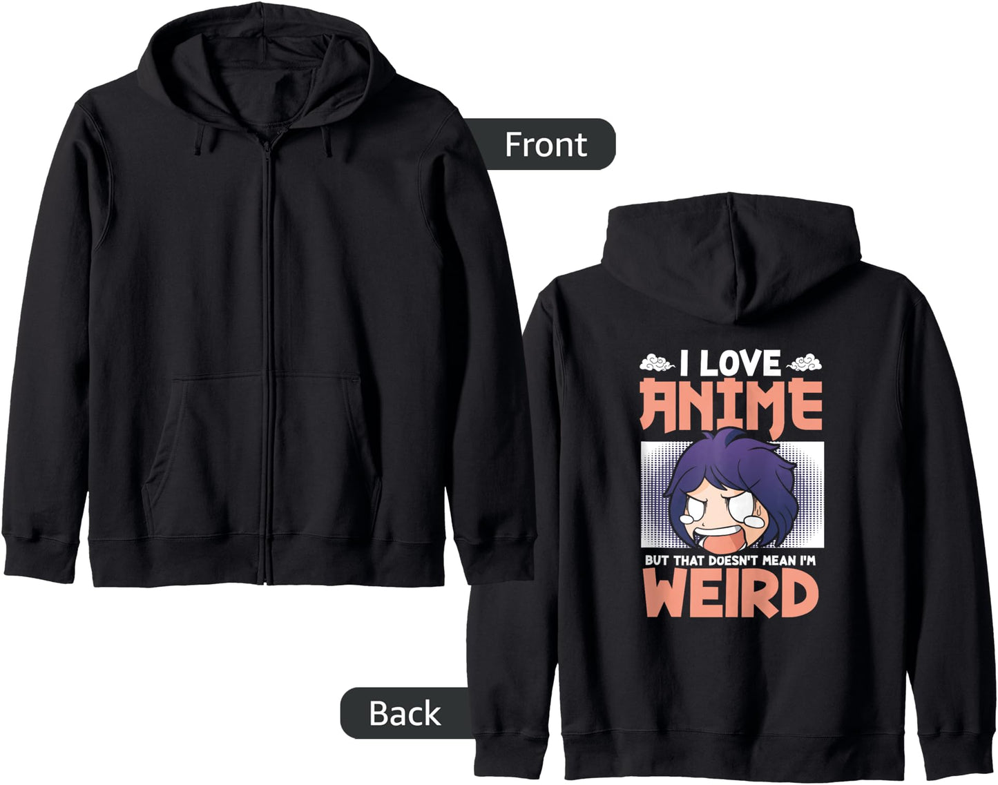 I Love Anime Animation Japanese Japan Anime Otaku Hoodie