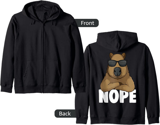 Capybara Boys Girls Women Zip Hoodie