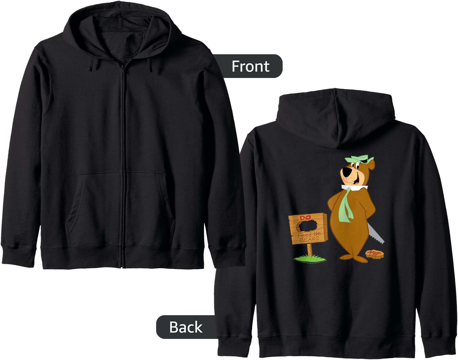 Yogi Bear Do Not Feed the Bears Zip Hoodie