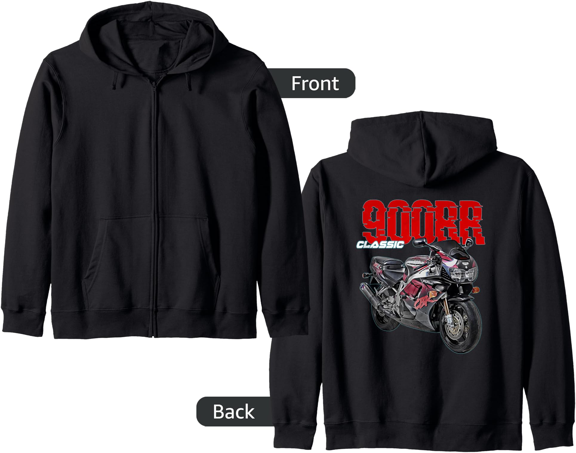 CBR,900RR,900cc,CBR900,Motorcycle,Motorbike,Biker,Sportsbike Zip Hoodie