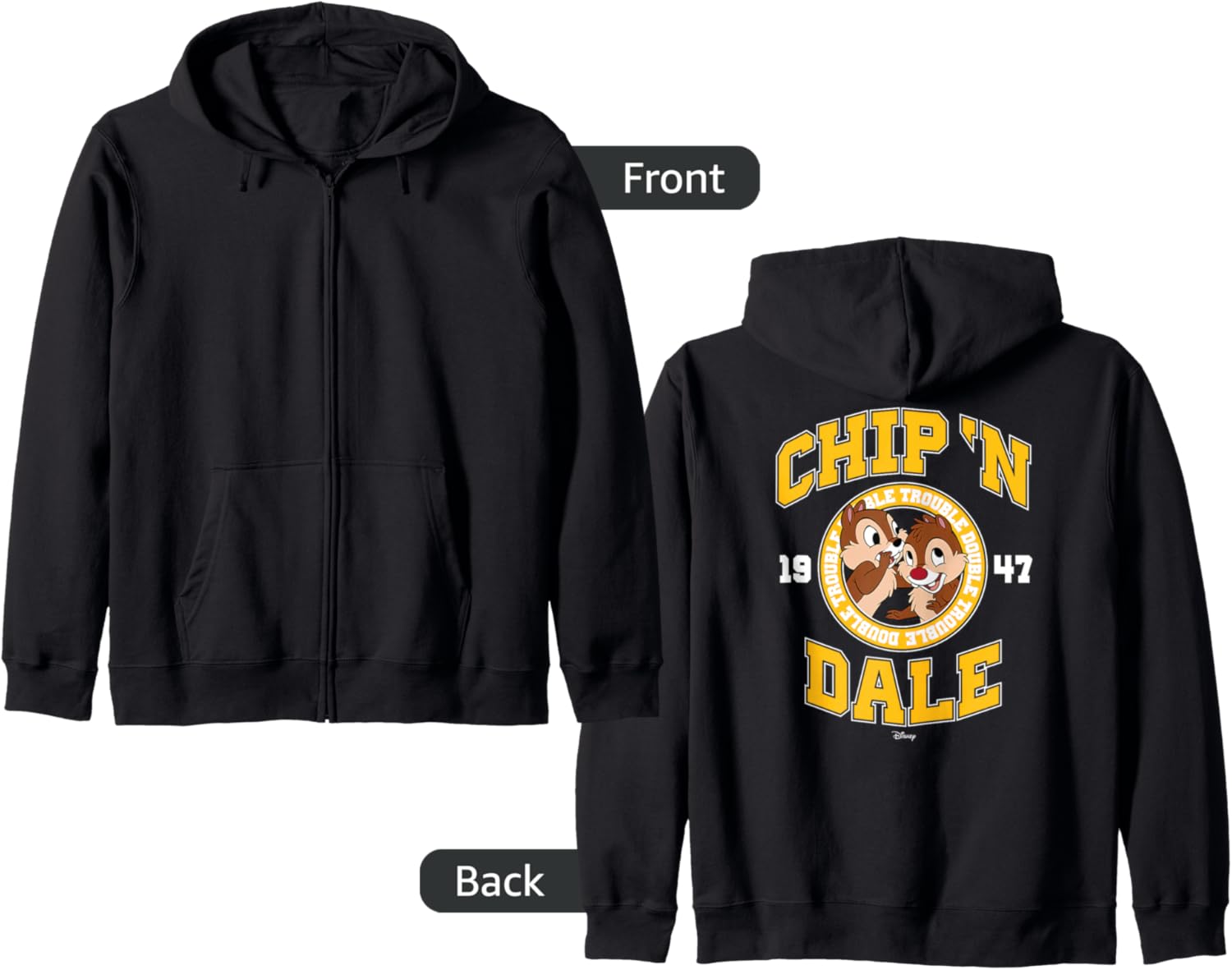 Chip 'N Dale Rescue Rangers - Collegiate Double Trouble Zip Hoodie