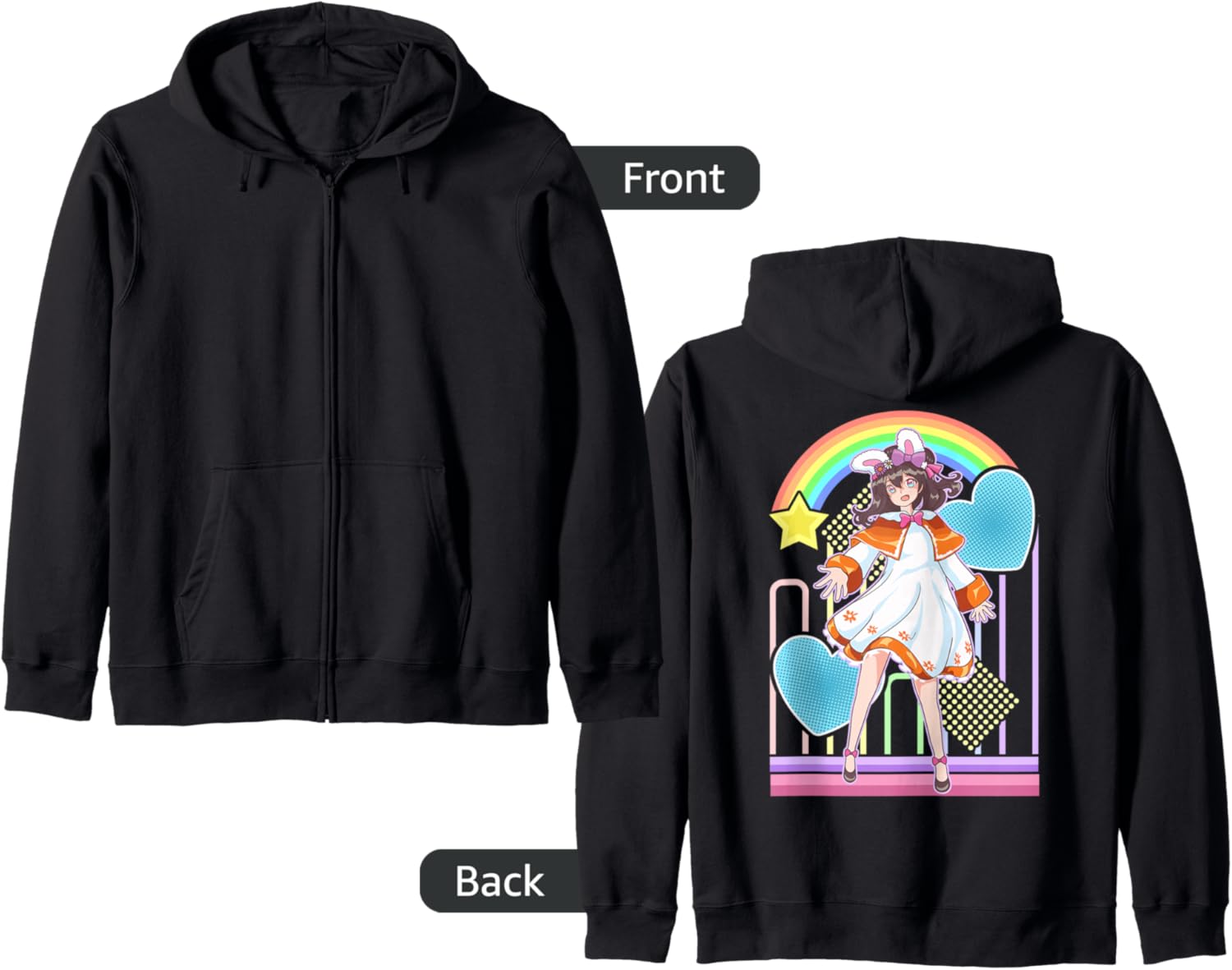 Lolita Fashion-Themed Bunny Girl Anime Design Hoodie