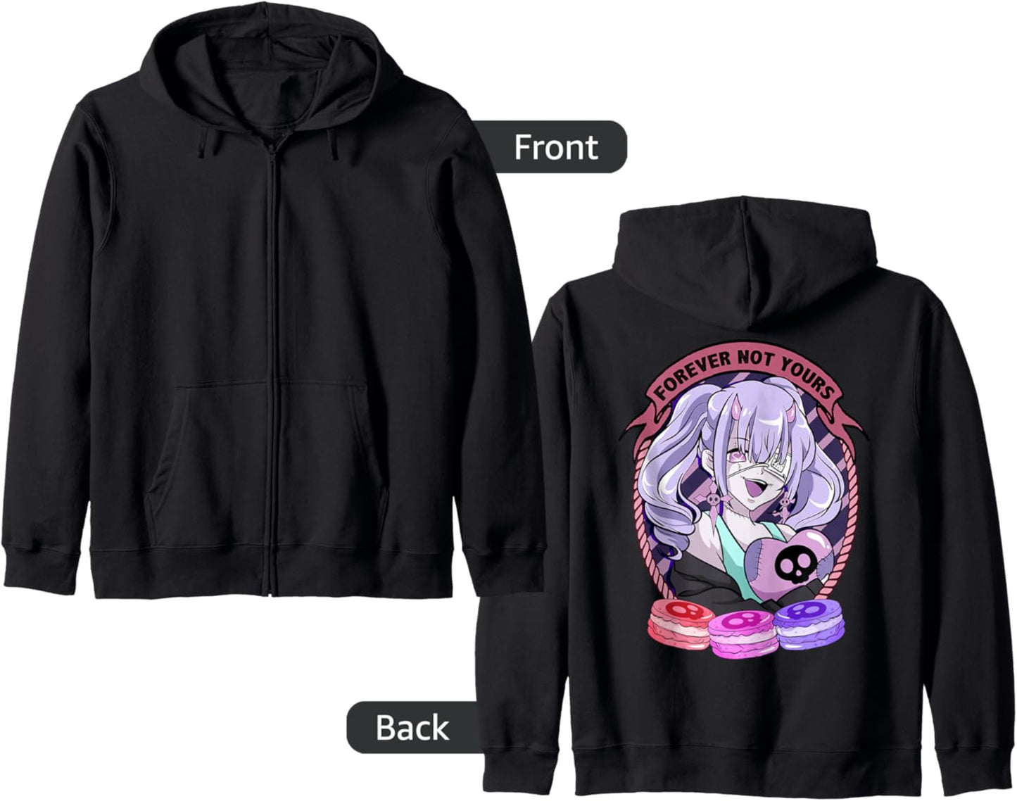 Kawaii Pastel Goth Witchcraft Anime Girl Hoodie