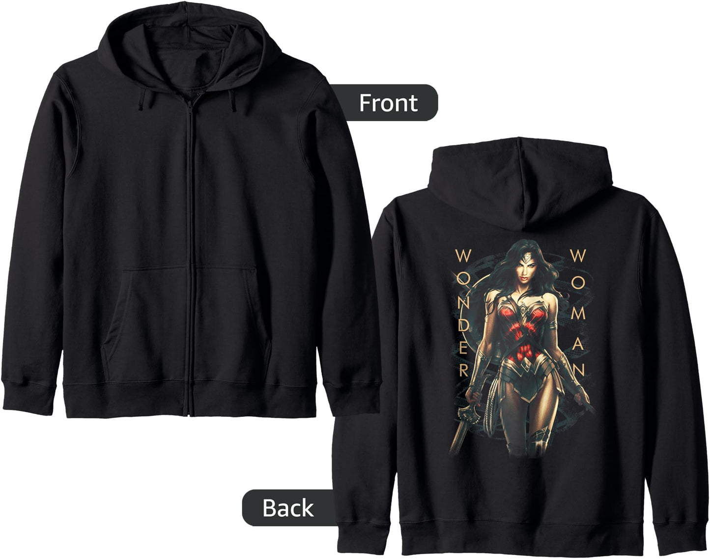Wonder Woman Movie Armed and Dangerous Zip Hoodie