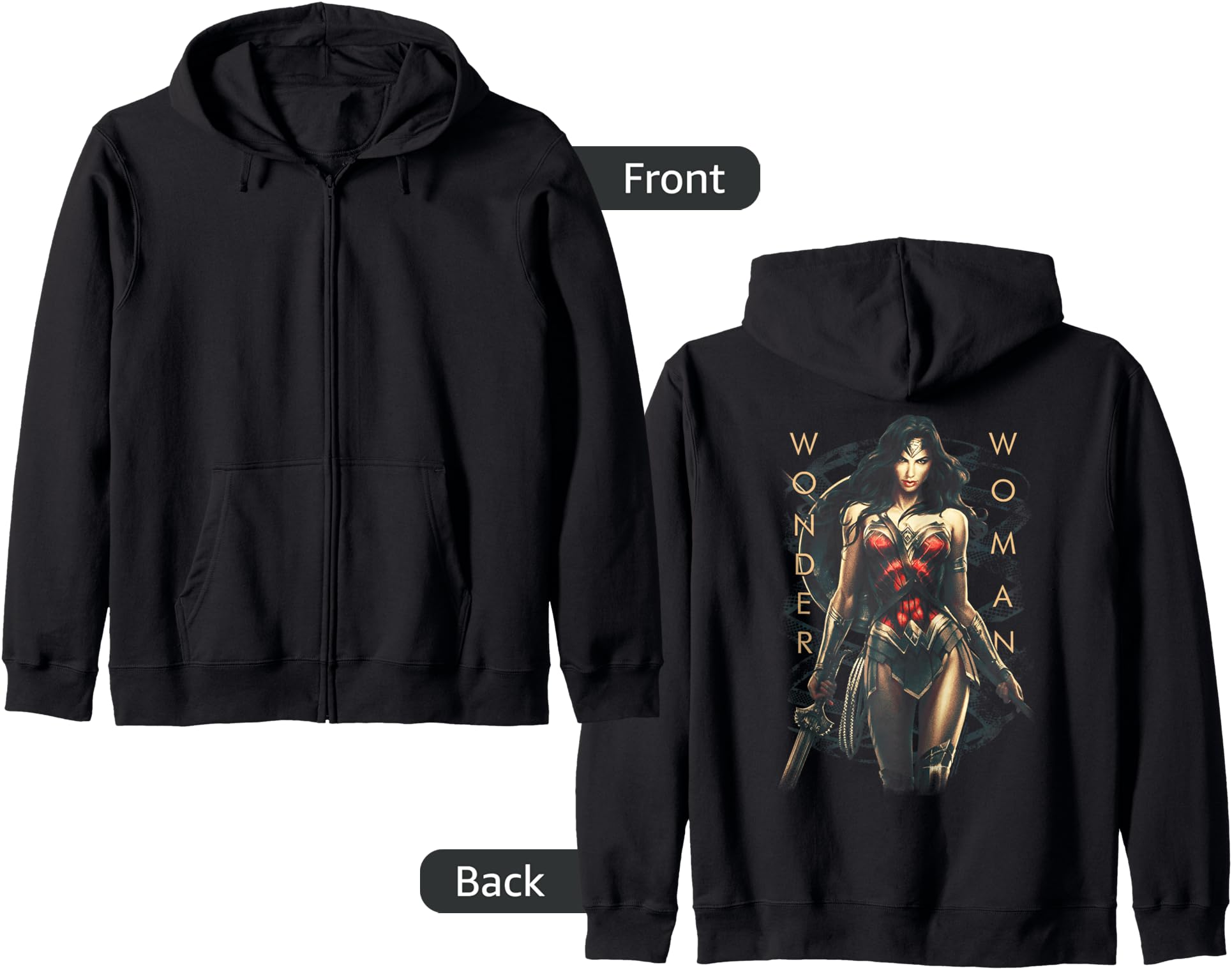 Wonder Woman Movie Armed and Dangerous Zip Hoodie