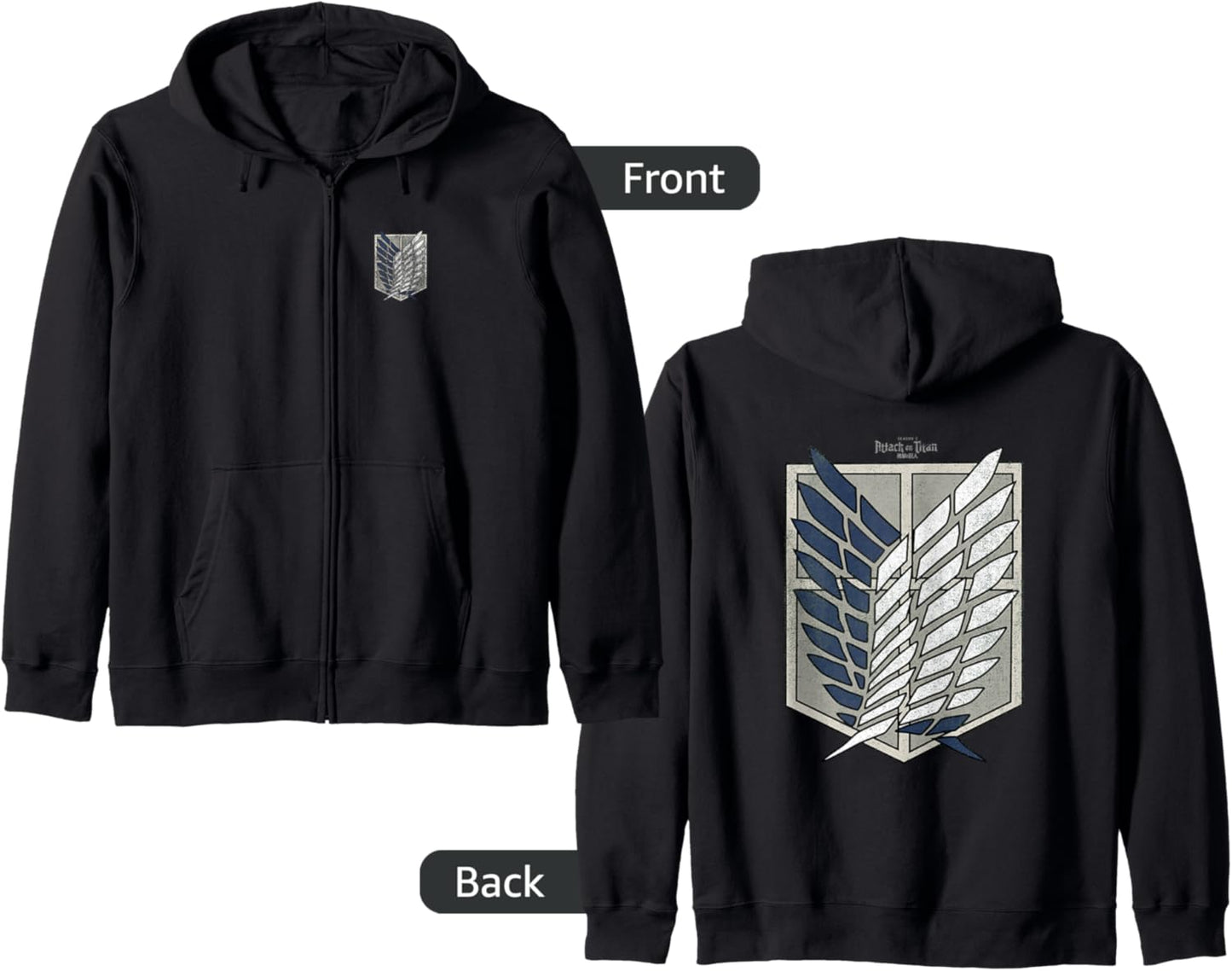 Attack on Titan Season 3 Scout Regiment Emblem Front Back Hoodie