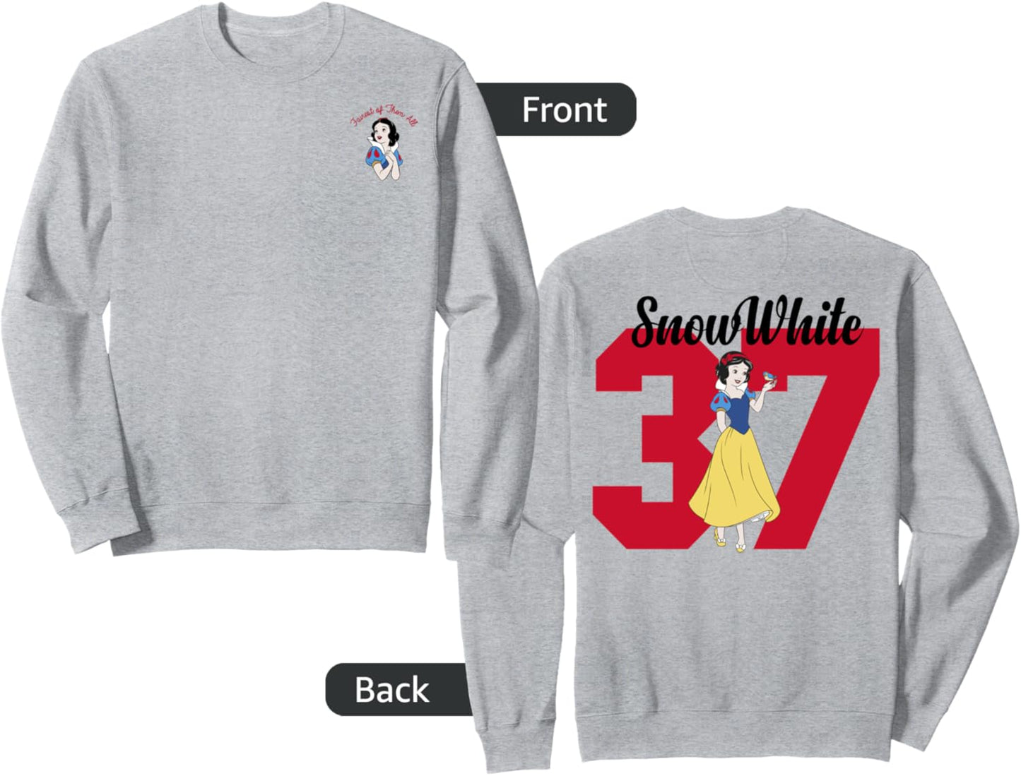 Disney Snow White Princess Pocket Icon & 37 Collegiate Logo Sweatshirt