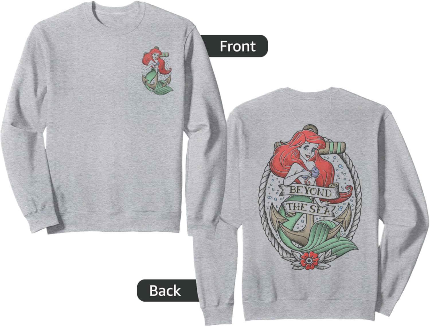 Disney The Little Mermaid Ariel Beyond The Sea Badge Sweatshirt