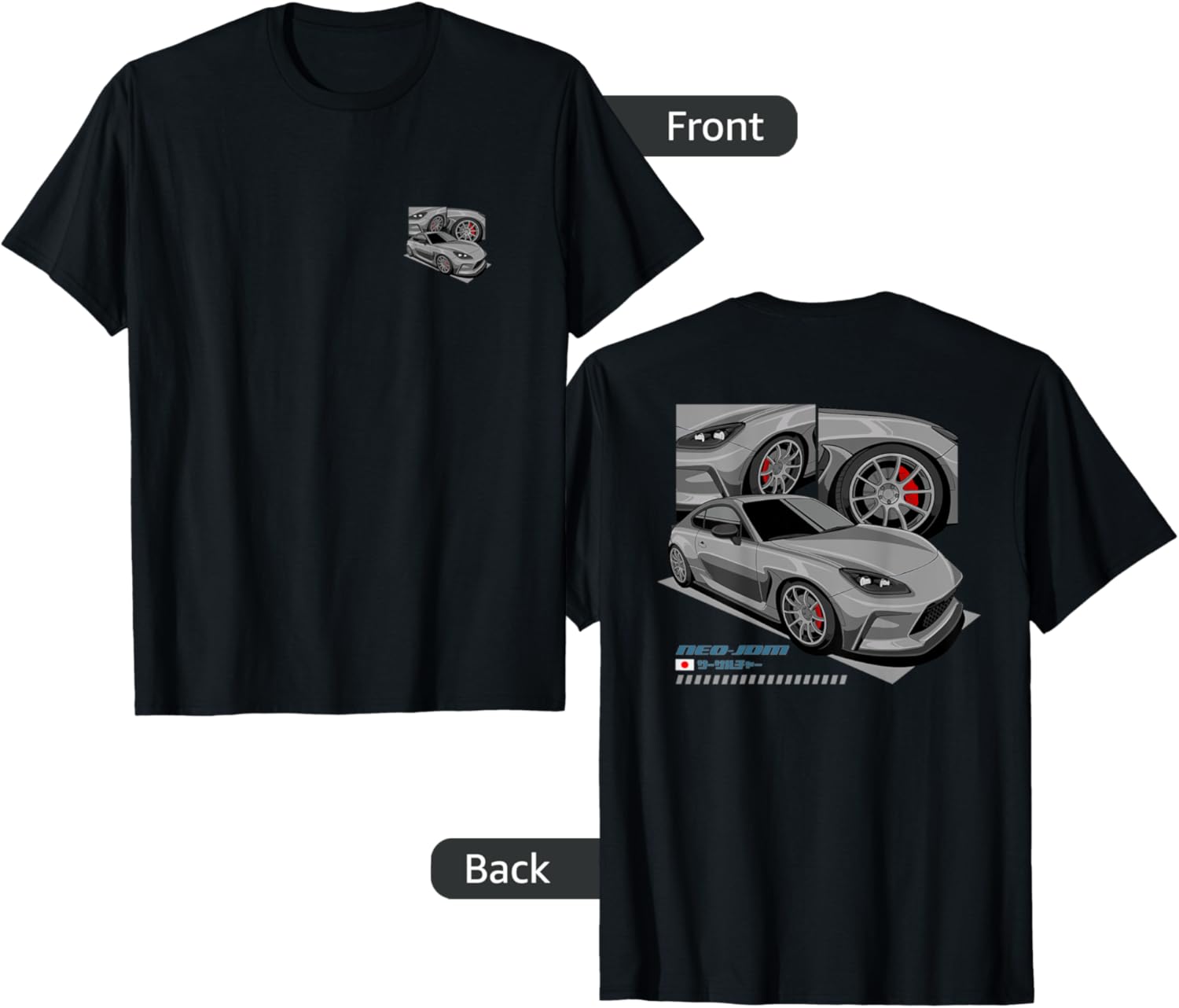 Neo-JDM Gray 86 Car 2-Side Graphic