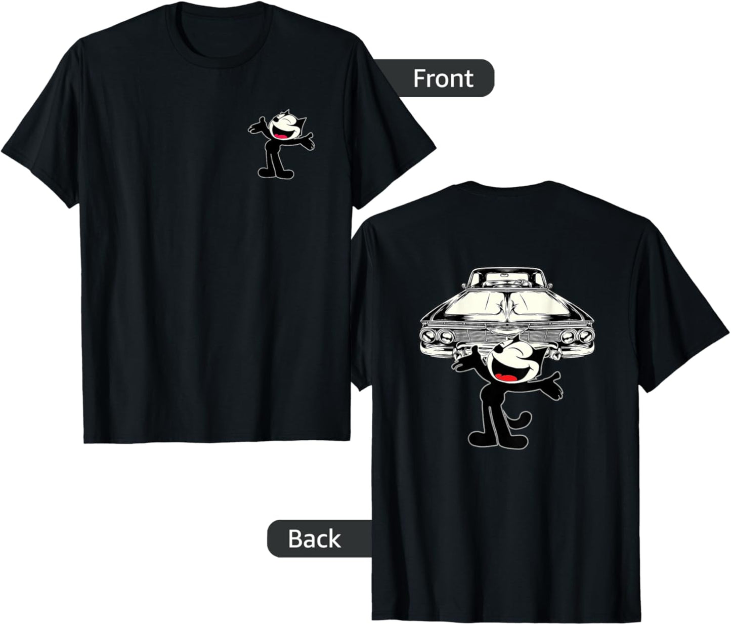 Felix Cat Cartoon Giant Lowrider Car Club Mashup 2-Sided