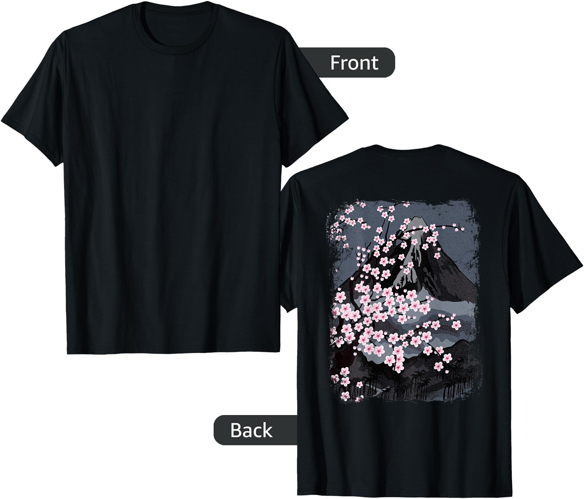 Japanese Beautiful Cherry Blossom with Mount Fuji (on back)