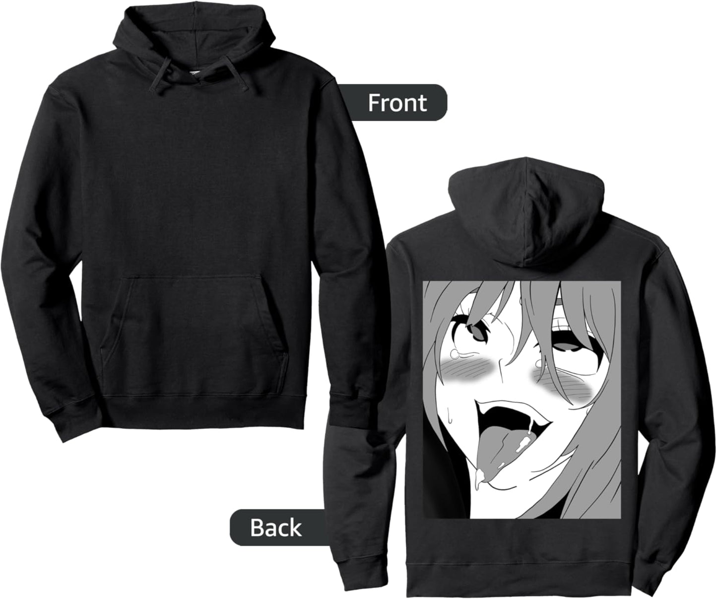 Ahegao - Lewd Kawaii Anime Girl Pullover Hoodie