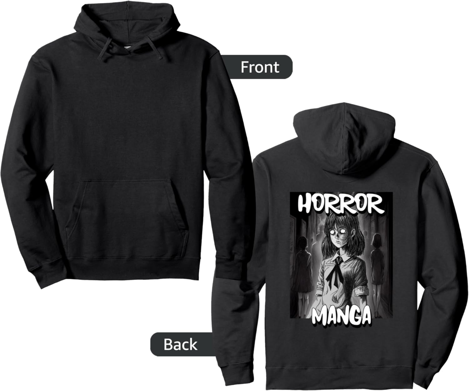 HORROR MACABRE Scary Manga Anime Pullover Hoodie