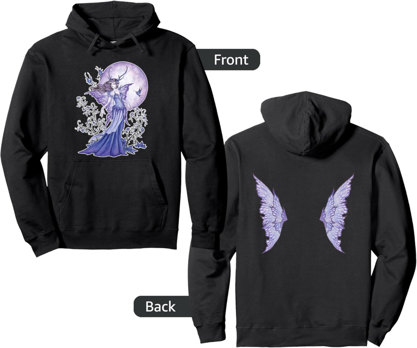 Amy Brown Night Garden Fairy Pullover Hoodie