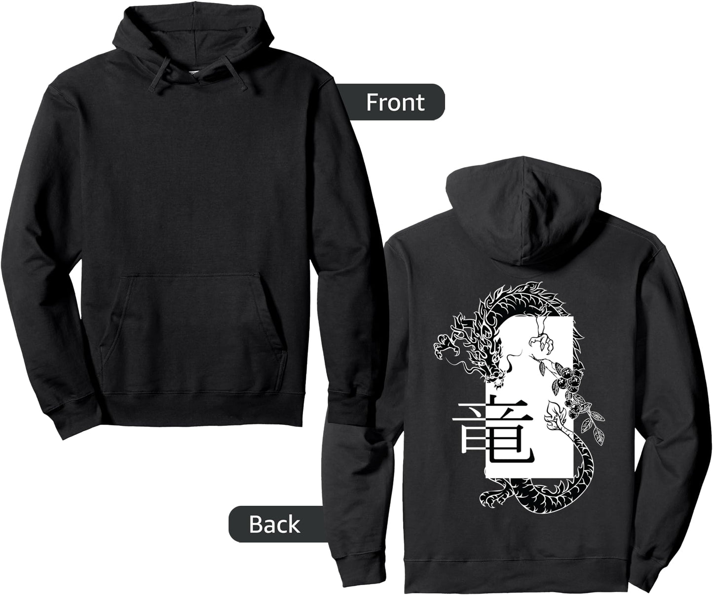 White Ancient Dragon Harajuku Zodiac (japanese art culture) Pullover Hoodie